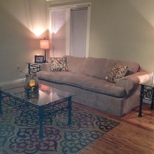 Sold Stretch Two Pieces Sofa Slipcover, Form Fit, Box Cushion, Machine Washable